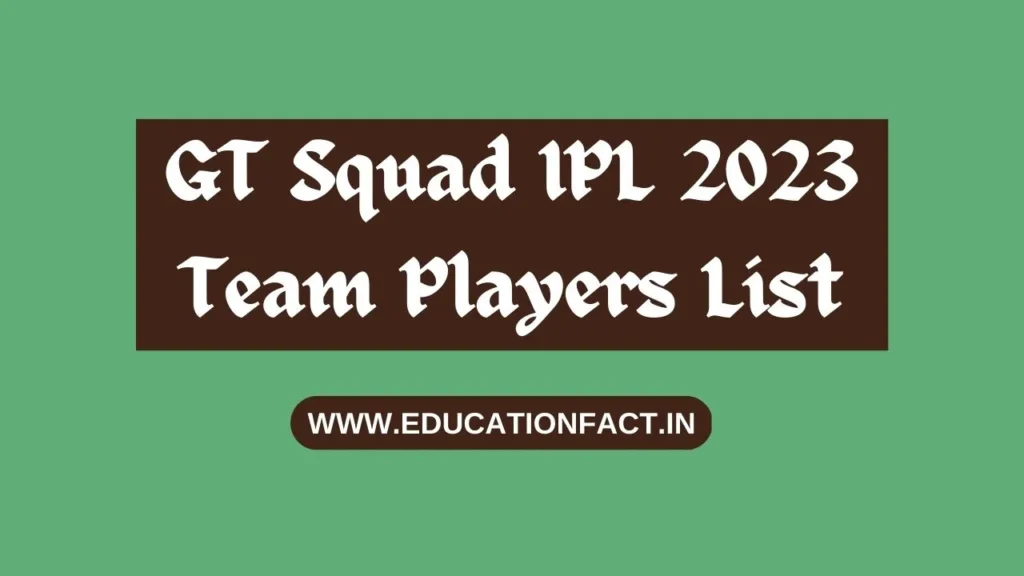 GT Squad IPL 2023